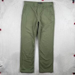 Vans Authentic Chino Pants Men 34x31 Green Relaxed Fit Stretch Skater